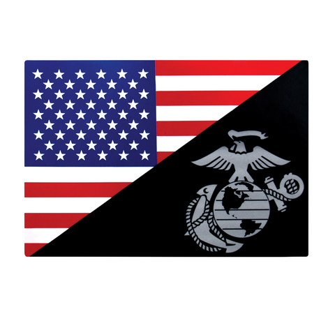 USMC EGA/USA Flag Decal