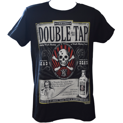 Double Tap Graphic T-Shirt-Black