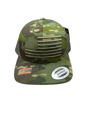 Multicam Tropic/Green US Flag Hat