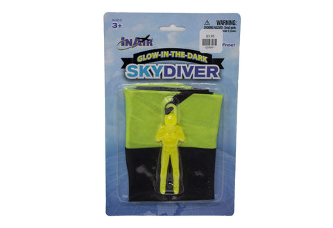 Glow In The Dark Skydiver With Parachute