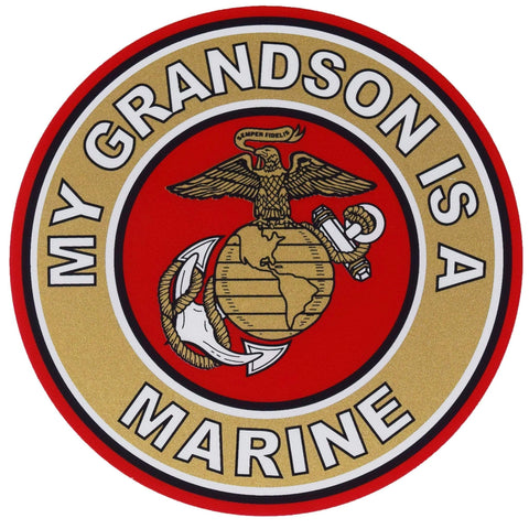 My Grandson Is A Marine Decal