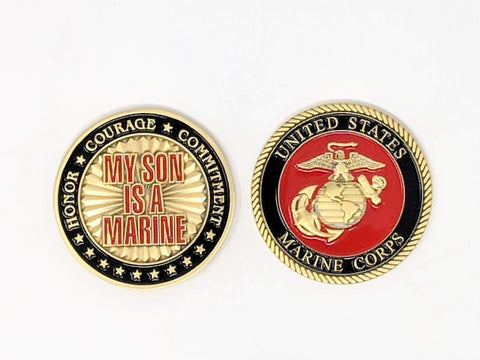 My Son Is A Marine Challenge Coin