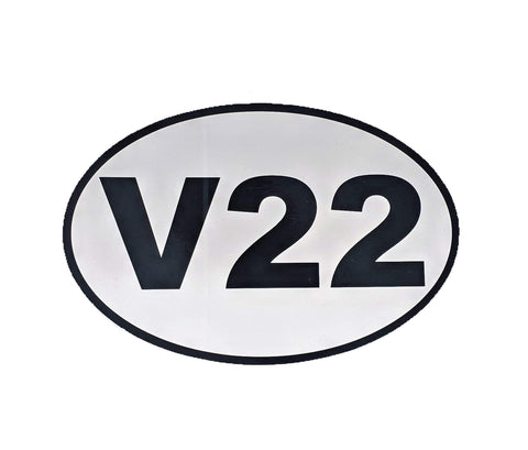 V22 Oval Sticker