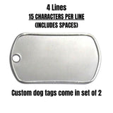 Custom Vintage Dog Tags