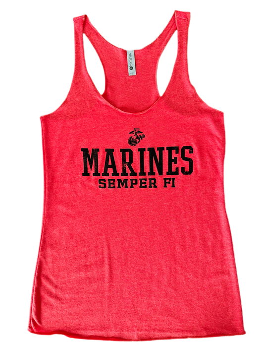 Ladies Red Triblend Tank Top