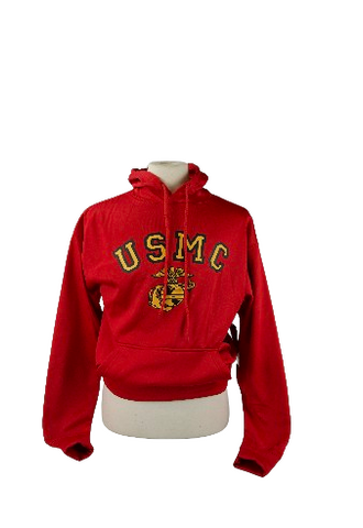 USMC EGA Pullover Hooded  Red