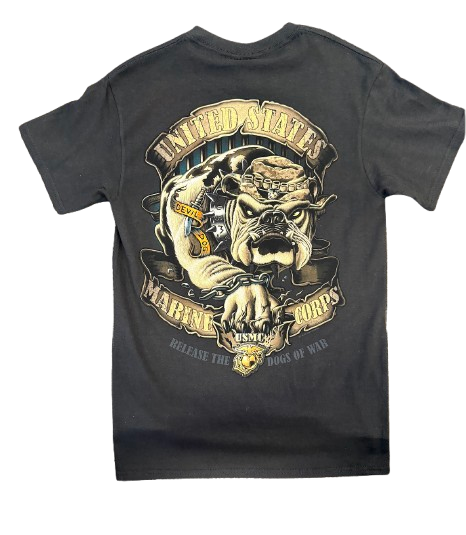 Black Usmc Bull dog Shirt