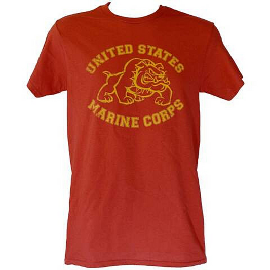 U.S. Marines Bulldog Graphic T-Shirt Red