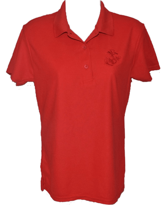 Ladies Red EGA Polo