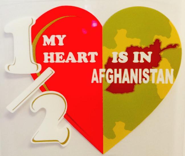 Half My Heart Is In Afghanistan Decal