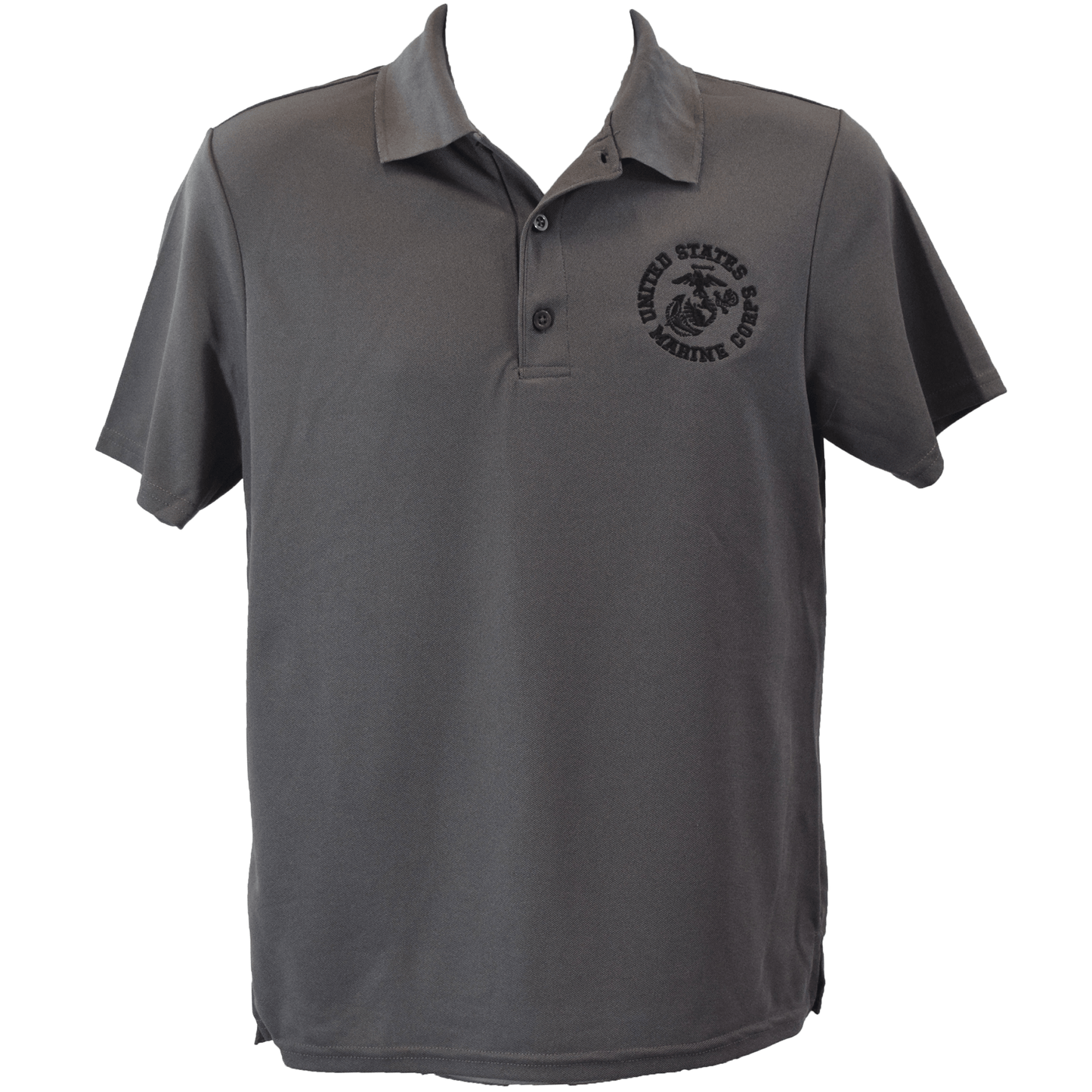 Marine Corps Circle Logo Polo - Charcoal