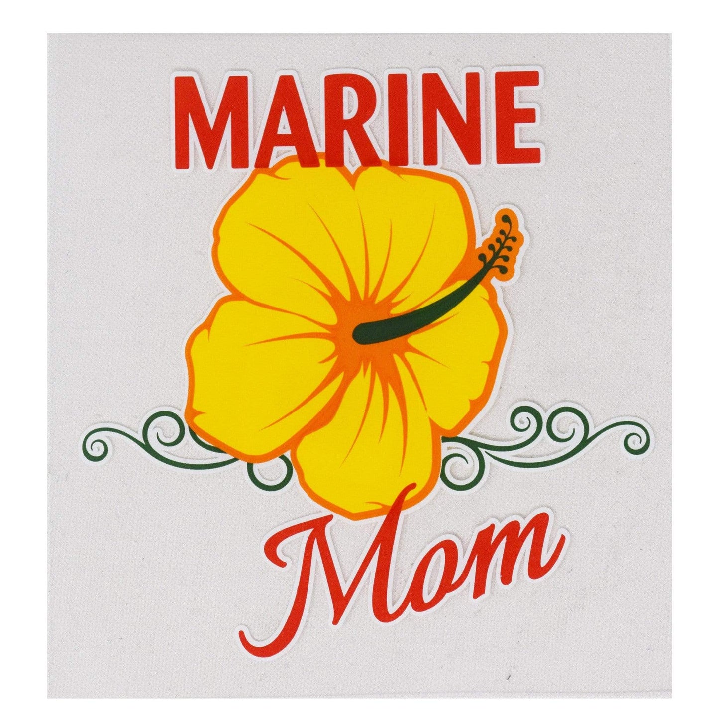 Marine Mom Flower Decal