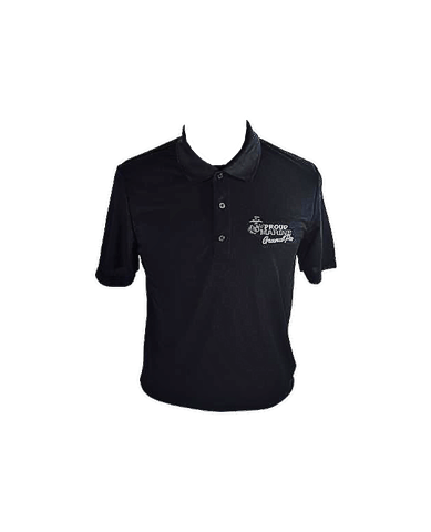 Proud Marine Grandpa Polo - Black