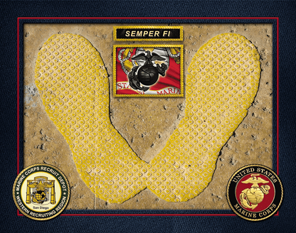 Semper Fi Yellow Footprint Legacy Poster (San Diego)