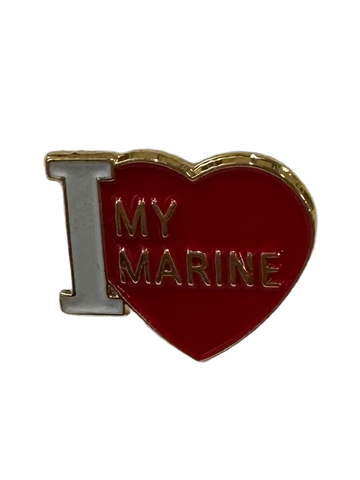 I Heart My Marine Lapel Pin