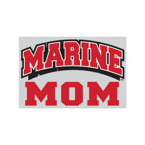 Arched Marine Mom Car Decal