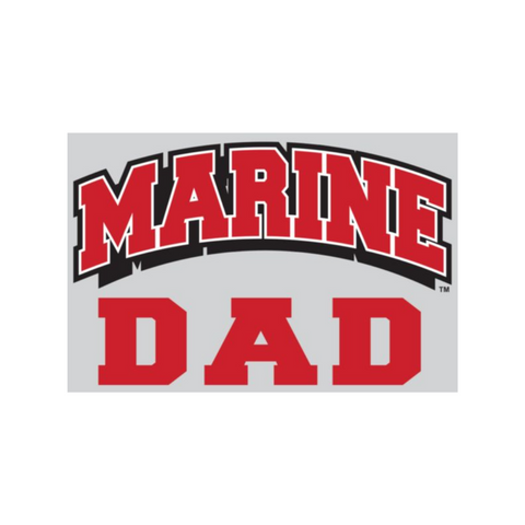 Arched Marine Dad Car Decal