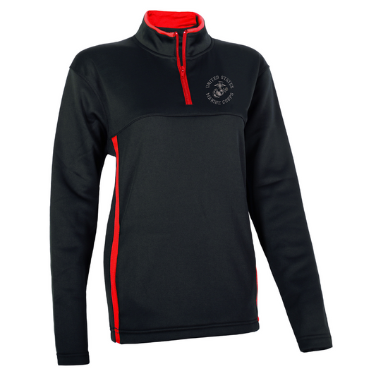 USMC Ladies 1/4 Zip Mock Neck