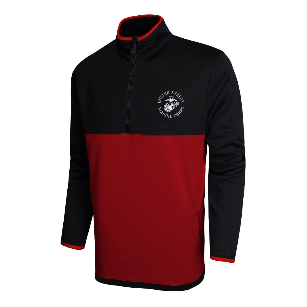 USMC 1/4 Zip Mock Neck