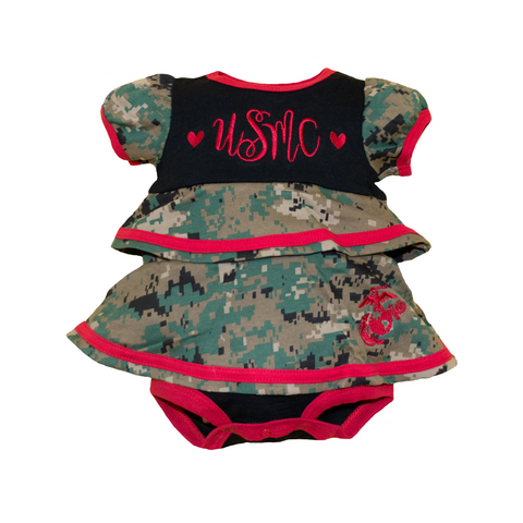 USMC Baby Ruffle Dress