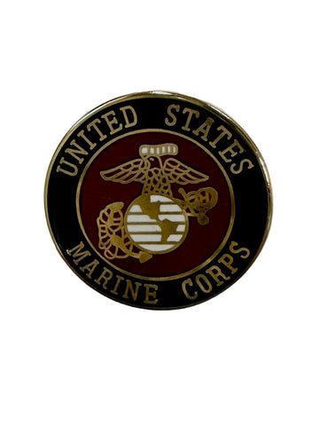 Round USMC Crest Pin