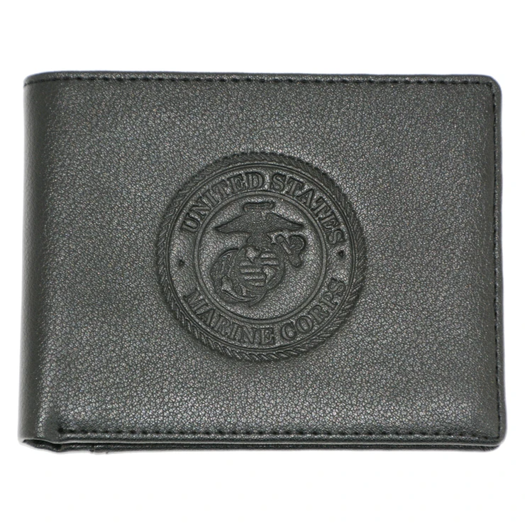 Genuine Leather Embossed Bifold Wallet