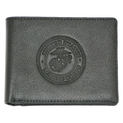 Genuine Leather Embossed Bifold Wallet