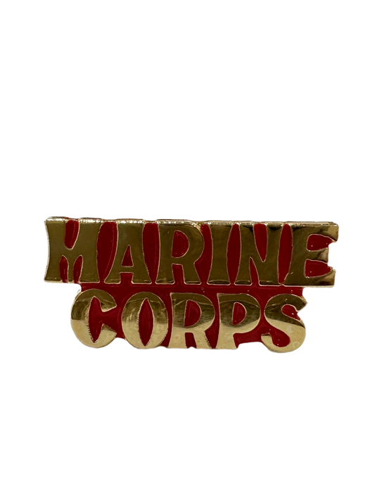 Red and Gold Marine Corps Lapel Pin