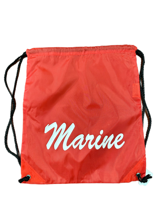 Red Marines Drawstring Bag