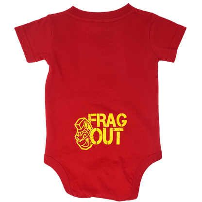 Infant Frag Out Onesie in Red