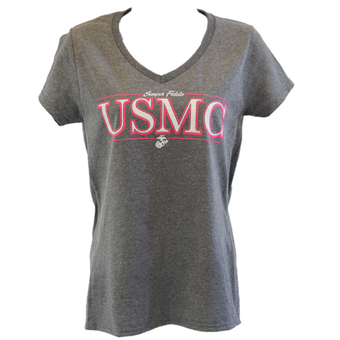 Ladies V-Neck USMC T-Shirt