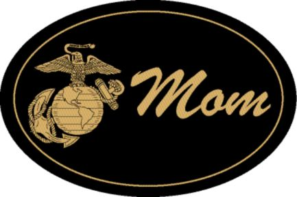 Marine EGA Mom Oval Magnet