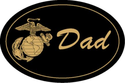 Marine EGA Dad Oval Magnet