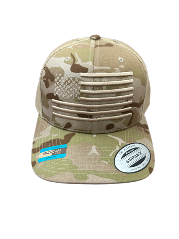 Multicam Arid /Tan US Flag Hat