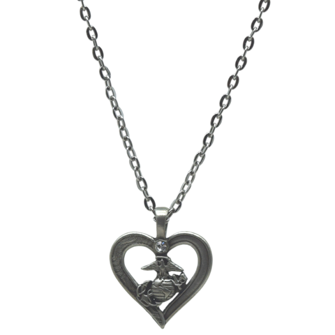Pewter Heart EGA Necklace