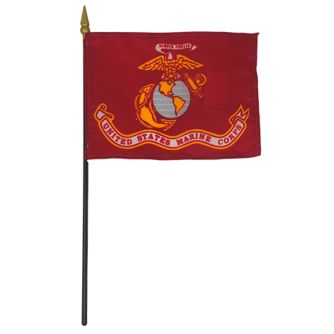 USMC 4"x 6" Desk Flag