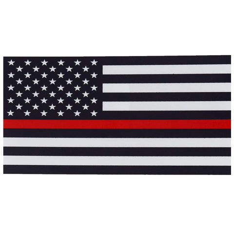 American Flag Red Line Decal