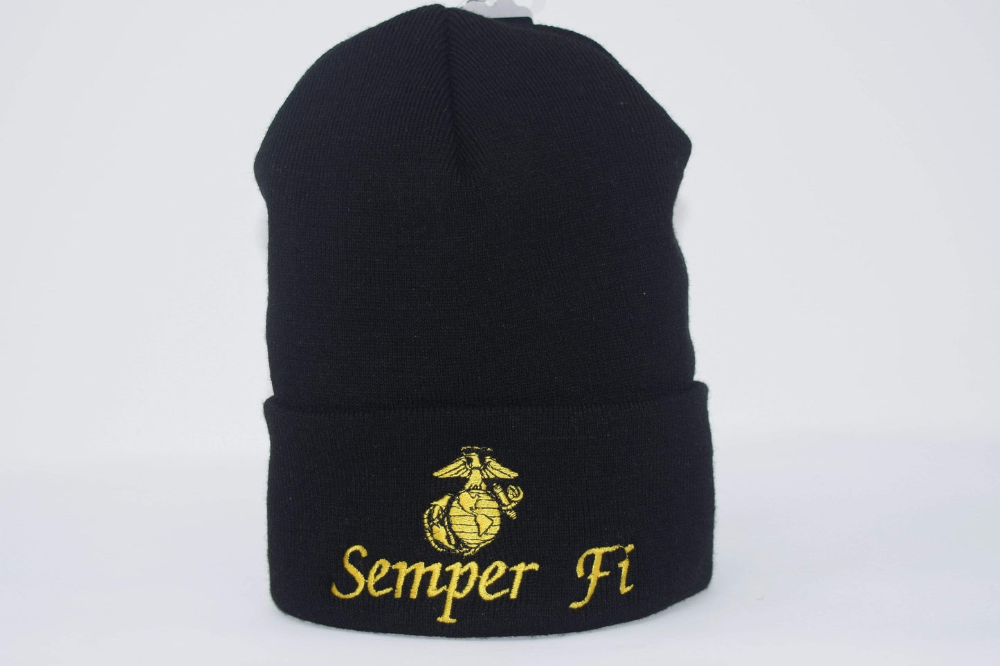 Black Beanie with EGA & Semper Fi