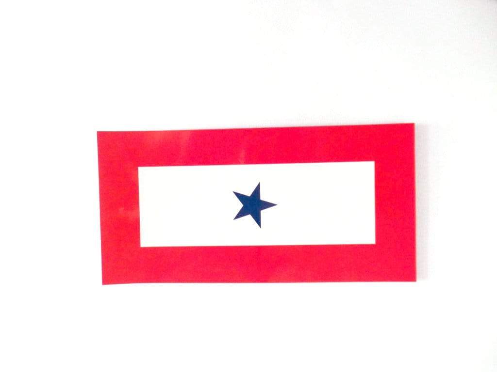 Blue Star Service Banner Auto Magnet