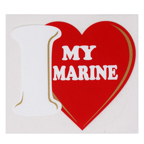 I Love My Marine Decal