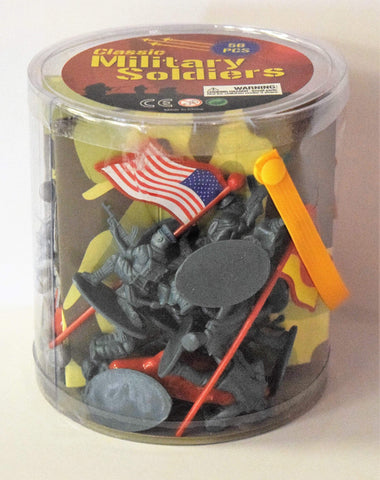 International Military Soldiers Bucket - 56 Pieces