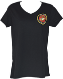 Ladies My Son Is A Marine V-Neck T-Shirt