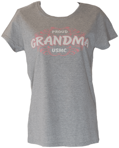 Ladies Proud Grandma T-Shirt - Grey