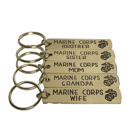 Marine Corps ___ Gold Bar Keychain