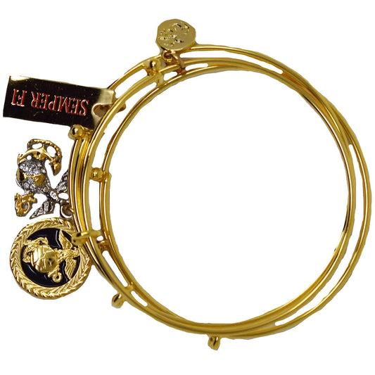 Marine Corps Charm Bangle Set