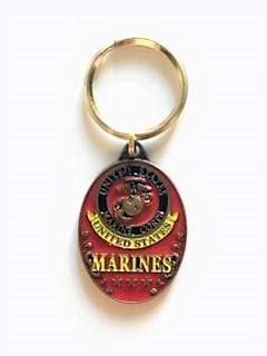 Marine Corps Oval Keychain