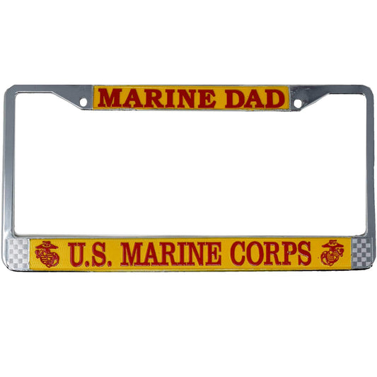 Marine Dad License Plate Frame