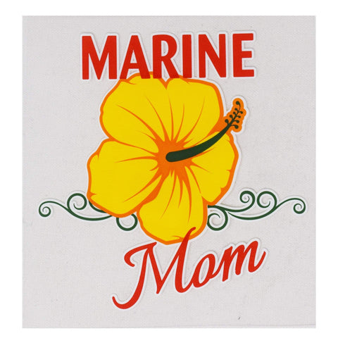 Marine Mom Flower Decal