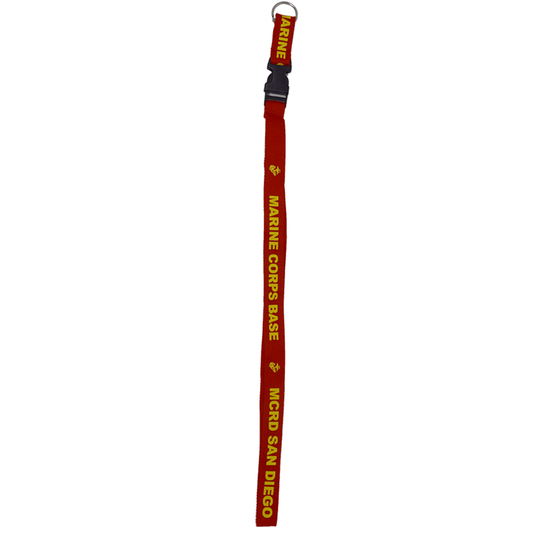 MCRD San Diego Yellow Print Lanyard