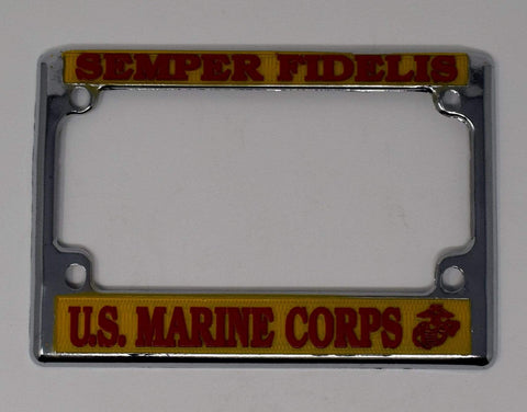 Motorcycle License Plate Frame - Semper Fi